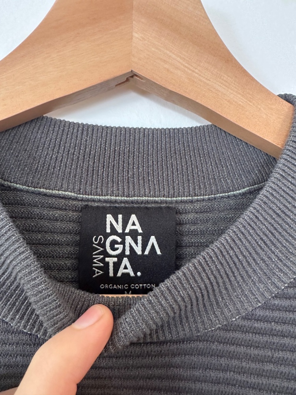 NAGNATA -Sonny Crew Rib-Knit Sweater /Sweatshirt in Organic Cotton - Size Medium - Picture 10 of 10